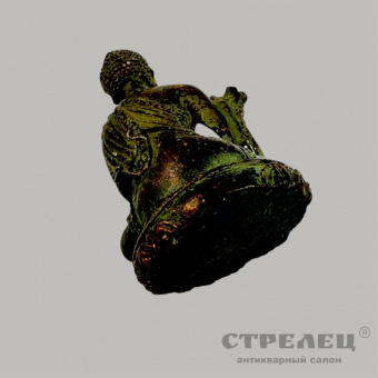 фото — миниатюрная бронзовая  статуэтка будды медицины. япония